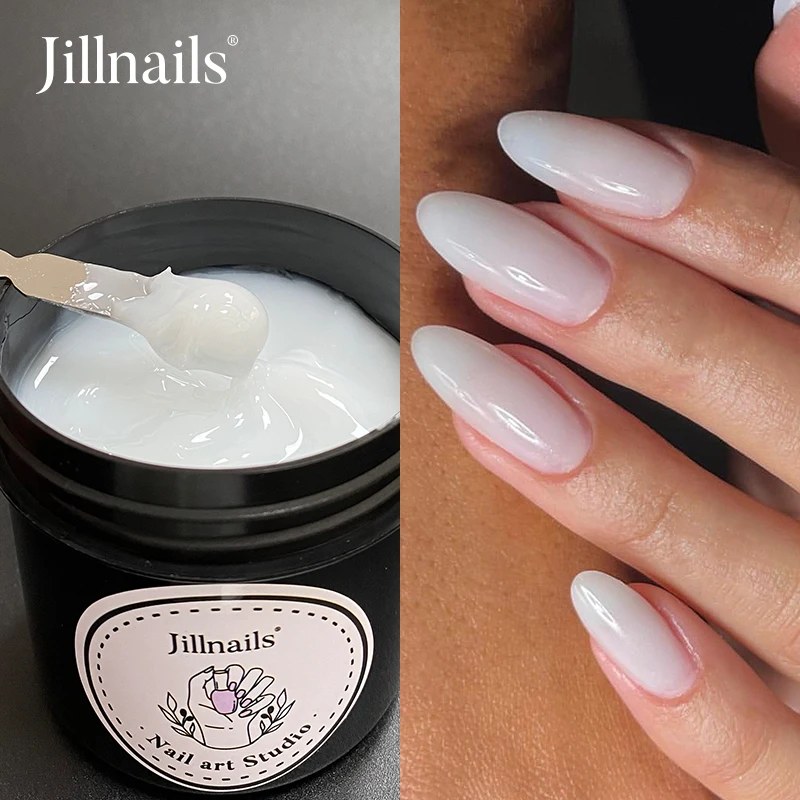 Jillnails Jelly Gel Builder Gel duro per l'estensione delle unghie 100g Clear Milky White Pink UV LED Gel crema di gomma