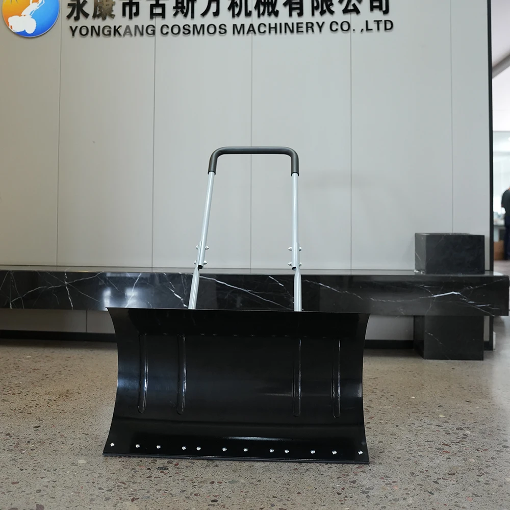 Колеса для толкателя снега из углеродистой стали Стальная ручка Подъездная дорога Тротуар для очистки снега Лопата