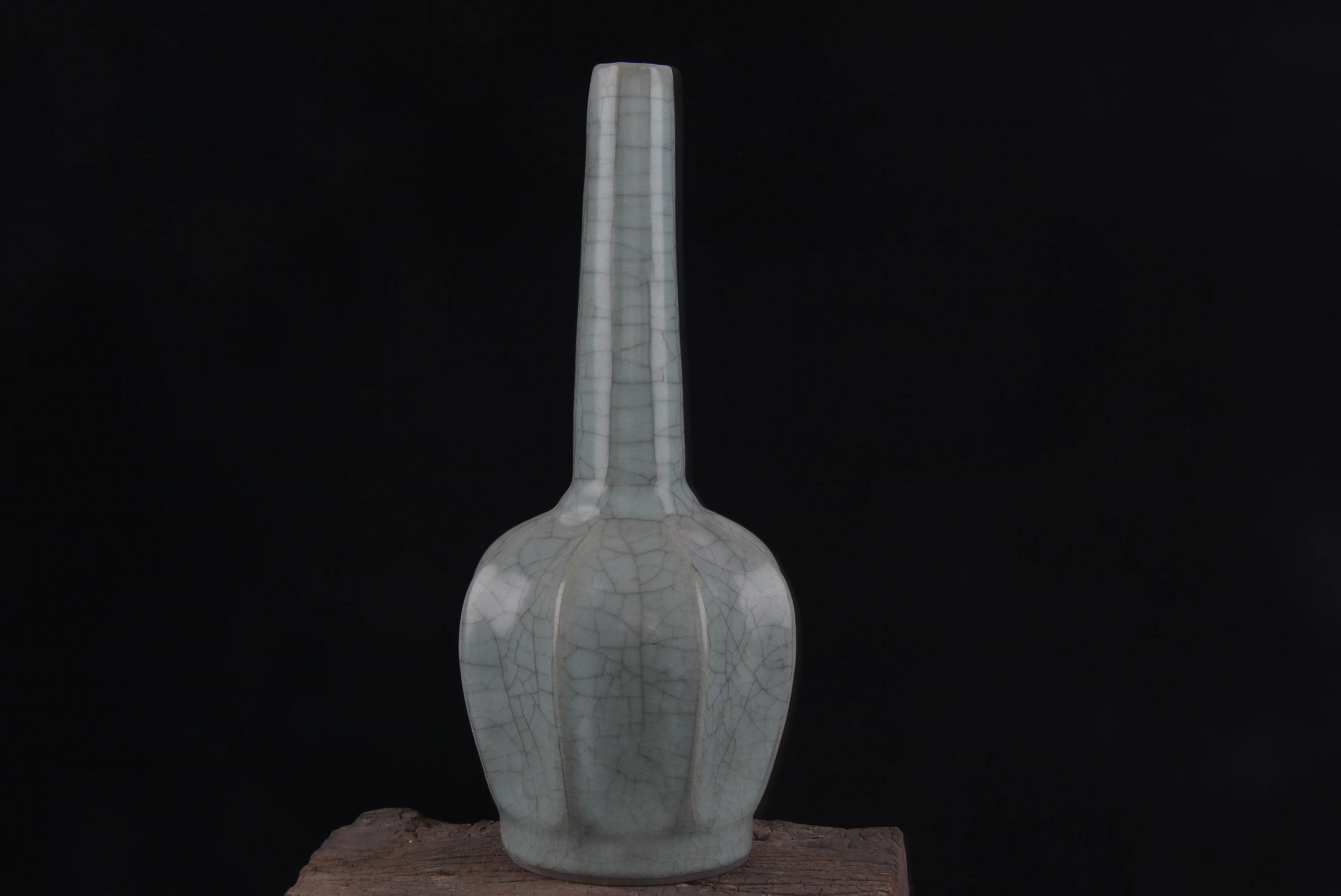 Antique SongDynasty porcelain vase,Ru Kiln ,Fish scale blue glaze,Hand-painted crafts,#07,Collection&Adornment,Free shipping