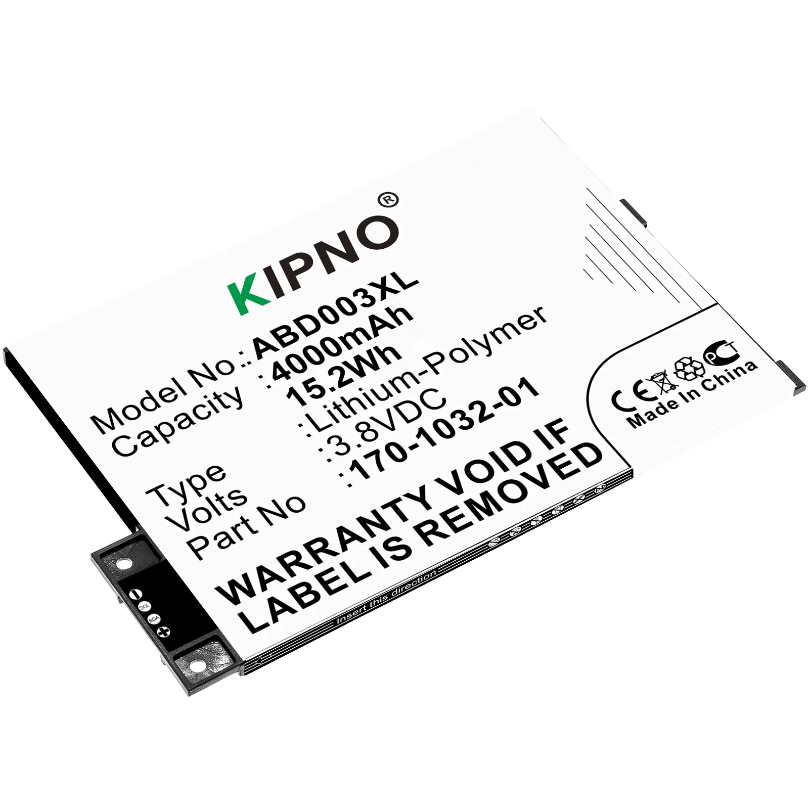 

KIPNO 4000mAh Battery Fr Amazon 170-1032-00 170-1032-01 GP-S10-346392-0100 S11GTSF01A Kindle III 3 Wi-fi 3G Graphite
