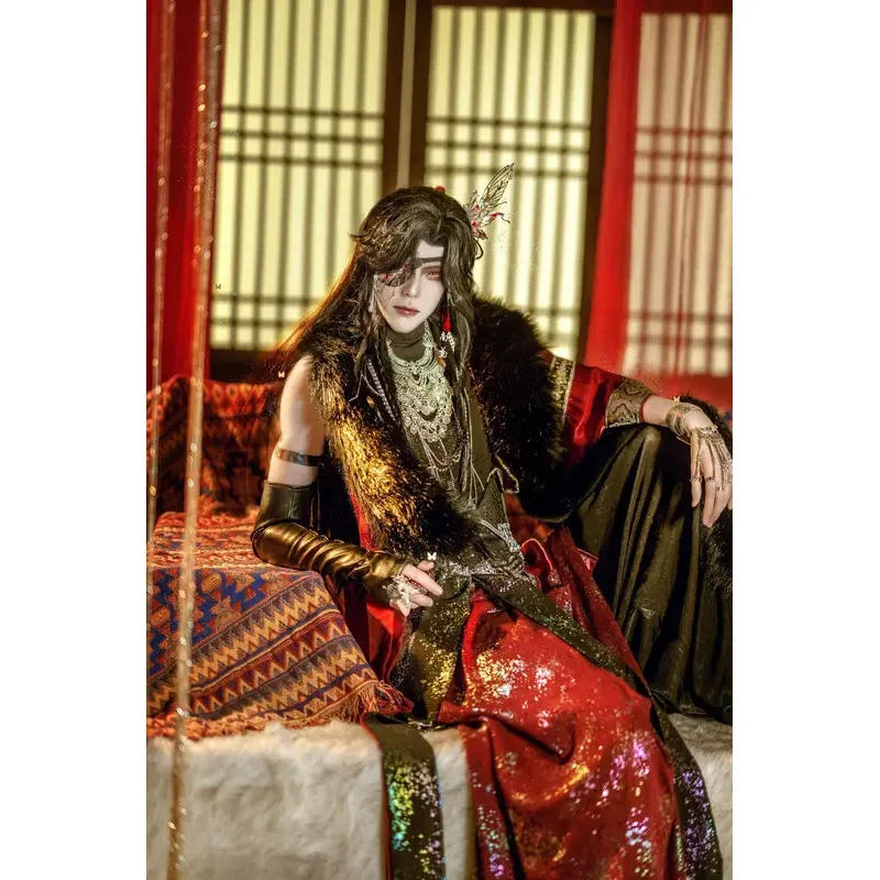 أزياء تيان غوان سي فو التأثيرية مجموعة كاملة من أزياء شيه ليان الغريبة هوا تشنغ أزياء الهالوين بدلة الكبار للرجال الذكور