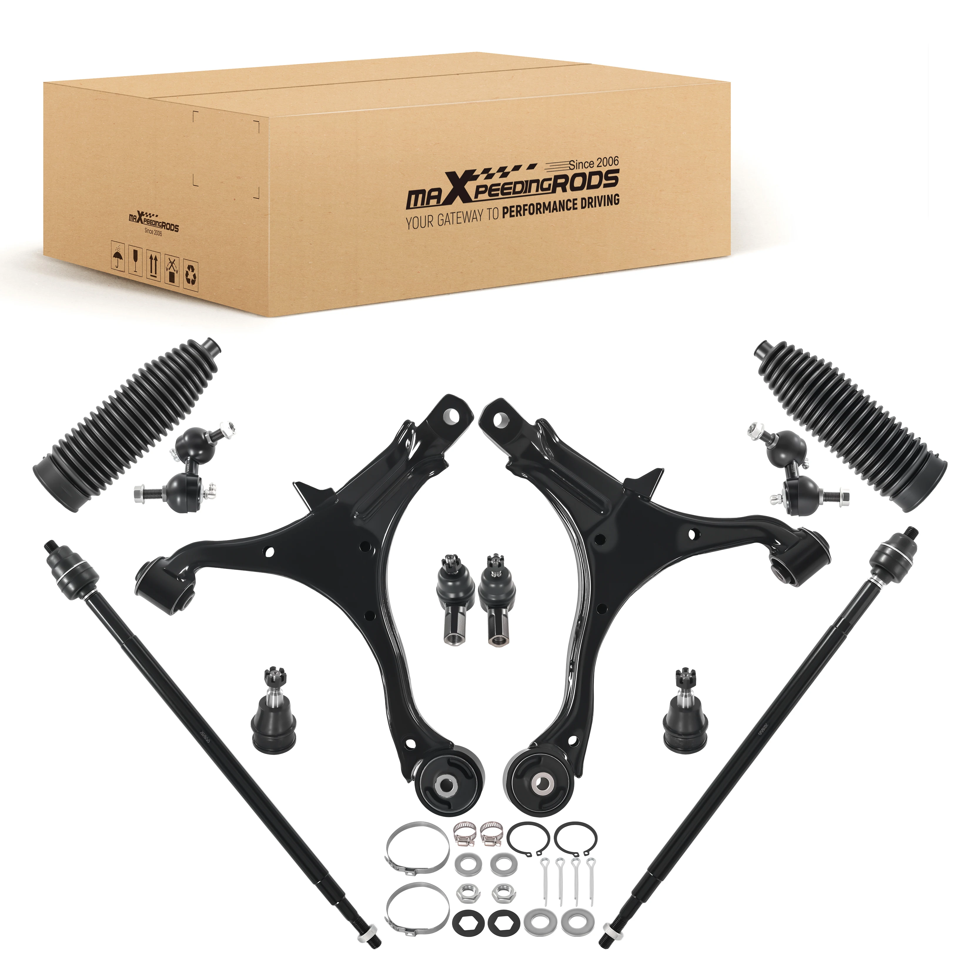 MaXpeedingrods Suspension Kit 12x Front Control Arms W/ Ball Joints  Sway Bar End Link for  HONDA CR-V 2002 - 2006 All 4x4 / 2WD