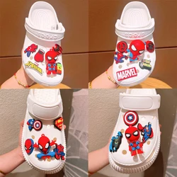 Animation Hero Spider-Man Series Shoes Flower Hole Shoes Accessories Removable Three-dimensional Slippers Decorative Buckle