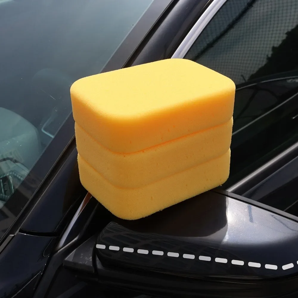 Großer Autowaschschwamm, Mehrzweck-Wabenschwammblock mit hoher Dichte, gelber Wabenschwammblock für die Reinigung von Wachsnahten im Automobilbereich – Detail 13