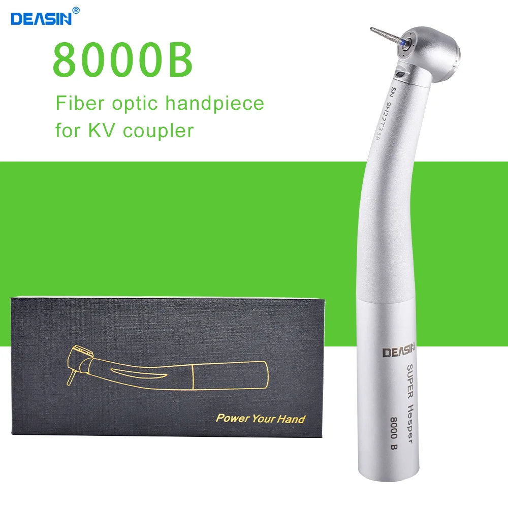 DEASIN Dental Fiber Optic Handpiece Torque Head Air Turbine Ceramic Bearing Dentist Tool Compatible with KaVo 2/4/6 Hole Connect