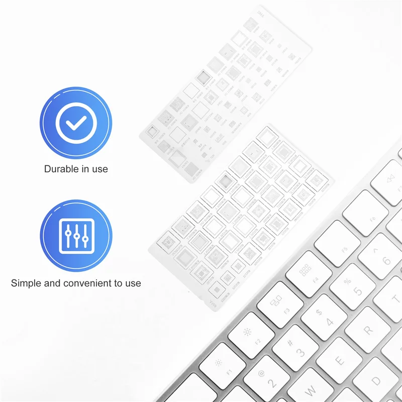 

ABKU-4PCS Universal BGA Stencil For MTK MSM Huawei Xiaomi Ipad CPU RAM PM Power IC Reball Pin Direct Heat Template