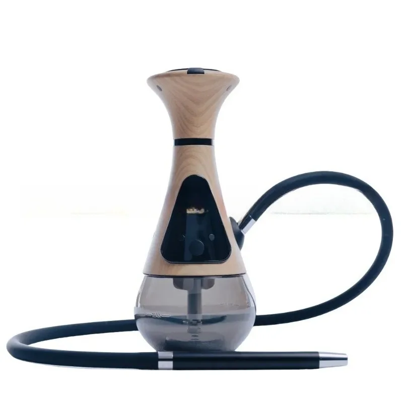 

5 шт. роскошный портативный электрический кальян высокого качества из нержавеющей стали, зеркальное стекло, удобный набор для взрослых, подарочная коробка