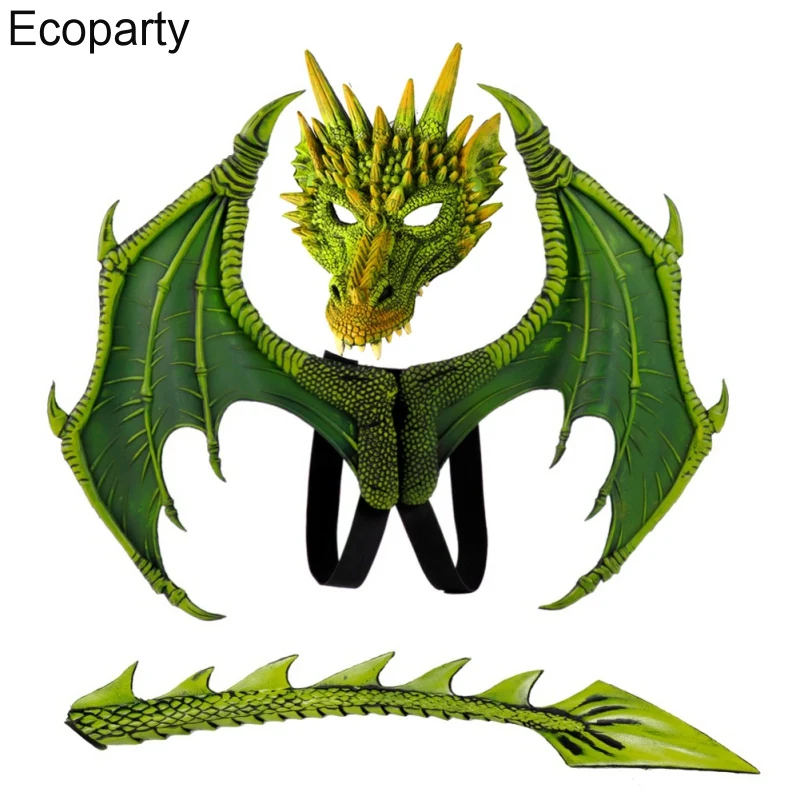 

Halloween 3D Dragon Wings And Tail Carnival Dragon Costume Party Cosplay Prop Decor Mardi Gras Dragon Wings Props Costume 20