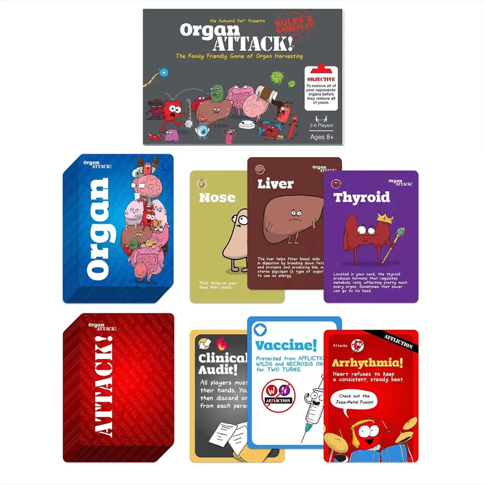 Organ Attack! Tabletop Card Game - Pop Bunny Board games