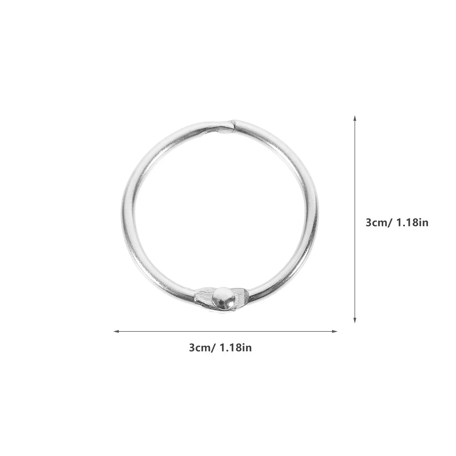 20Pcs Metal Binder Rings Snap Book Rings for Loose Leaf Cards DIY Notepad Scrapbook Keychain Organizer Book Ring