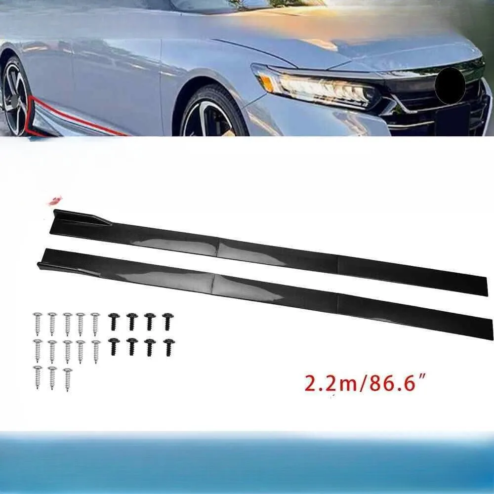 

For Dodge Durango SRT RT 86.6" Car Side Skirt Extension Splitter Lips Black 2.2m United States