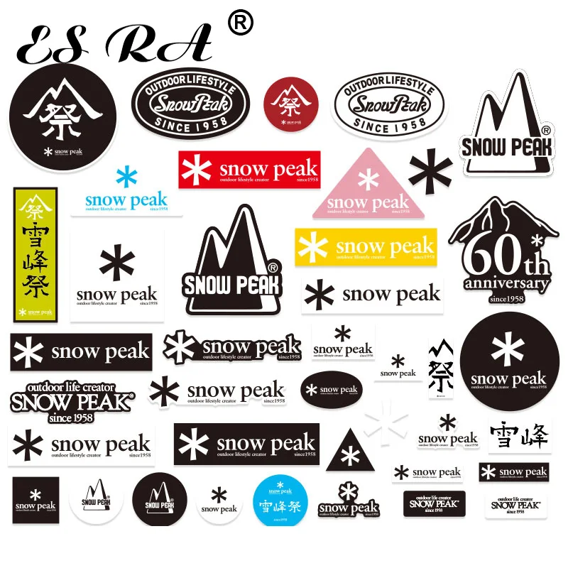 40 Pcs/Set Waterproof Stickers Outdoor Pegatinas Logo Camping Decals PVC For Laptop Car Guitar Skateboard Motor Decorate