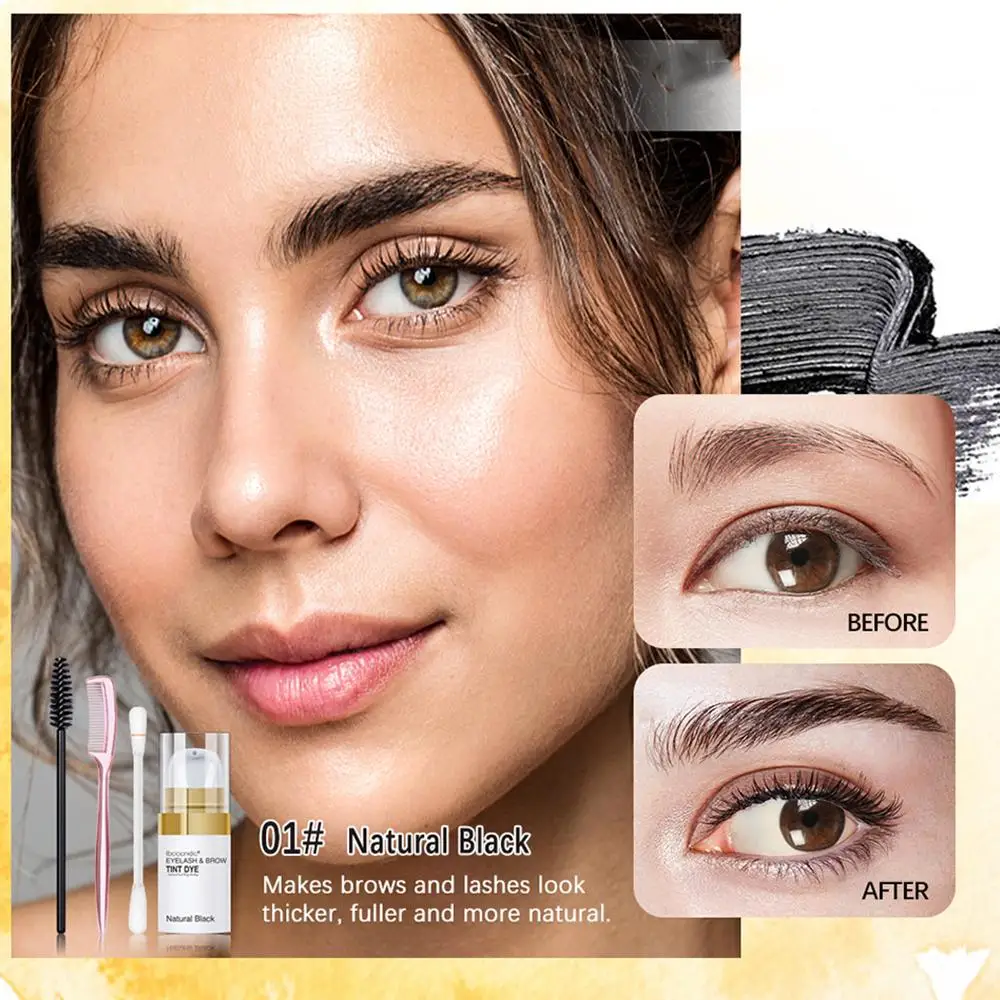 Ensemble de embaupour les yeux, crème cosmétique imperméable et anti-transpiration, longue durée, douce et non irritante, noir et marron, 1 kit