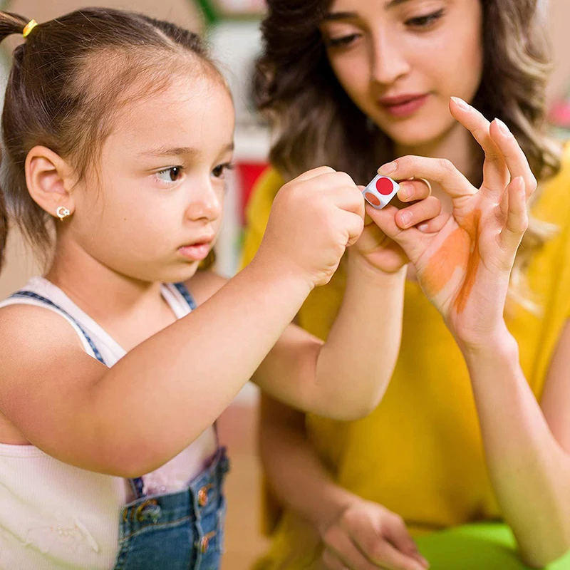 5 buah/lot akrilik anak papan permainan 6 sisi warna putih pesta keluarga mainan pendidikan