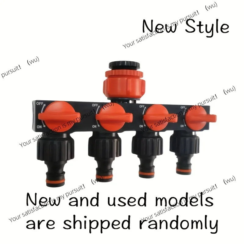 4-way garden hose splitter with 4 Independent Switches - Universal Connector for Outdoor Watering Systems