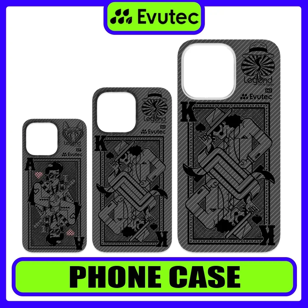 

Evutec Michael Spades Kevlar External MagSafe Magnetic Iphone Case For IPhone15 Pro/Pro Max Half-pack Carbon Fiber Case Gifts