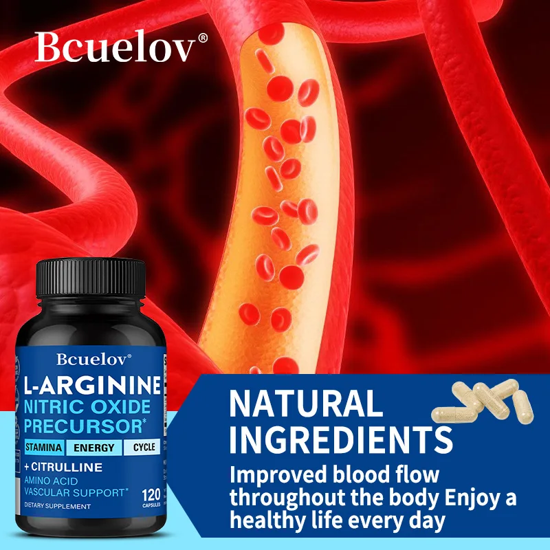 L Arginine Supplement - Promotes Overall Health, Muscle Growth and Physical Endurance, Blood Circulation, for Men and Women