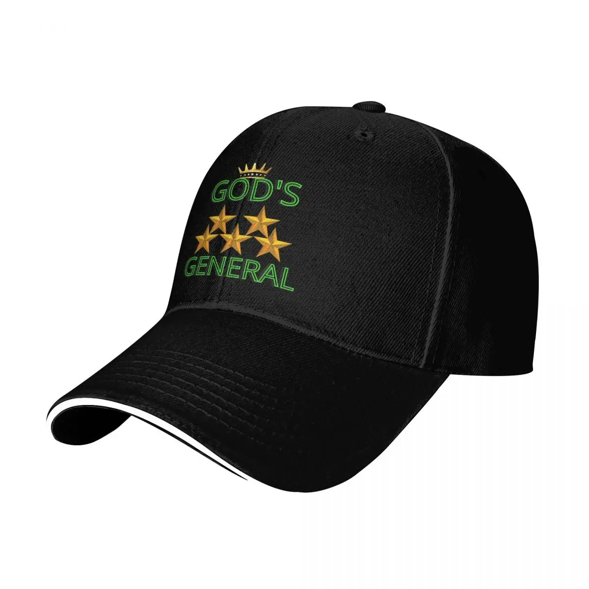 GOD'S 5 STAR GENERAL Baseball Cap Strapback Dad Hat Six Panel Structured Crown Sun Protection UPF 50+