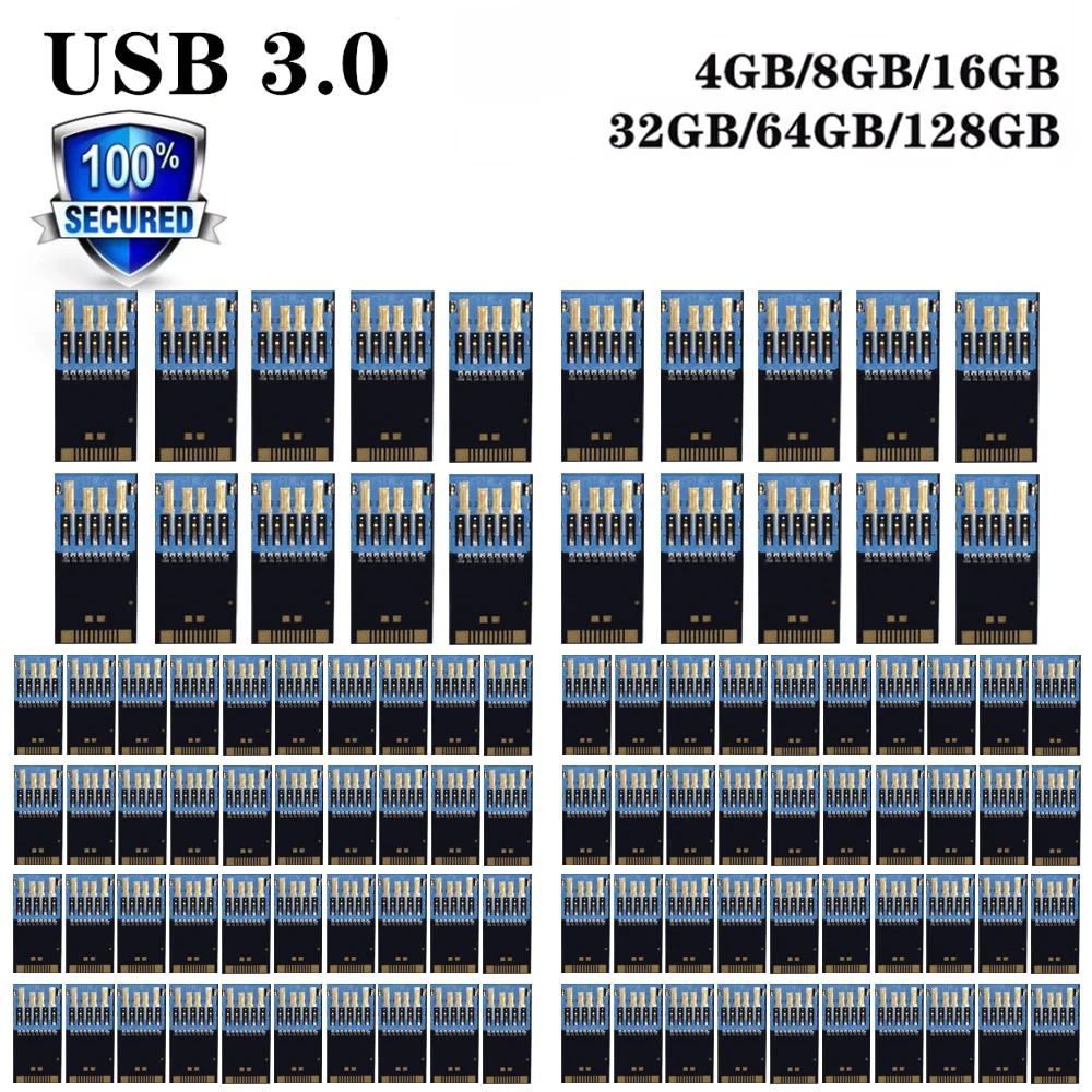 Wholesale USB chip 3.0  USB  pen drive 32gb 64gb 16gb 8gb 4gb short U disk semi-finished chip pen drive DIY