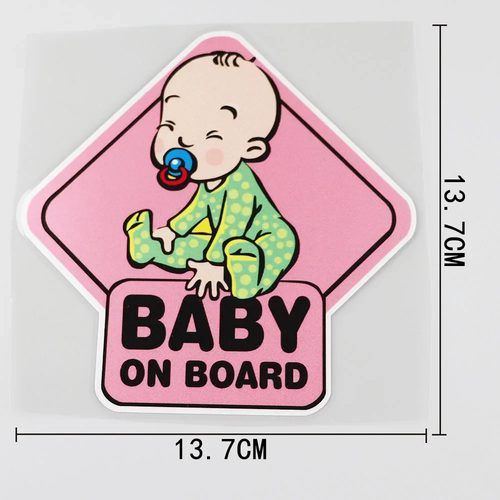 1 Piece 13.7CMX13.7CM Baby ON Board Car Sticker Adorable adorable Baby nipple Pvc Decal,KK