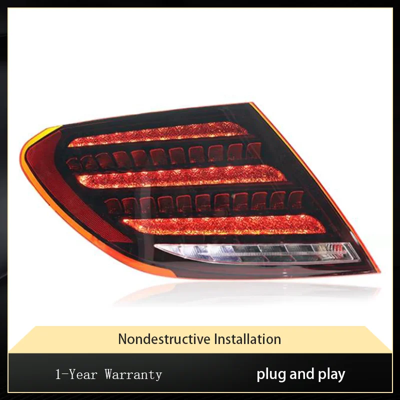 A Pair of Car Stuff Modified For Benz Class C180 C200 W204 2007-2014 Rear Light DRL Taillight LED Plug And Play Tool Accessories