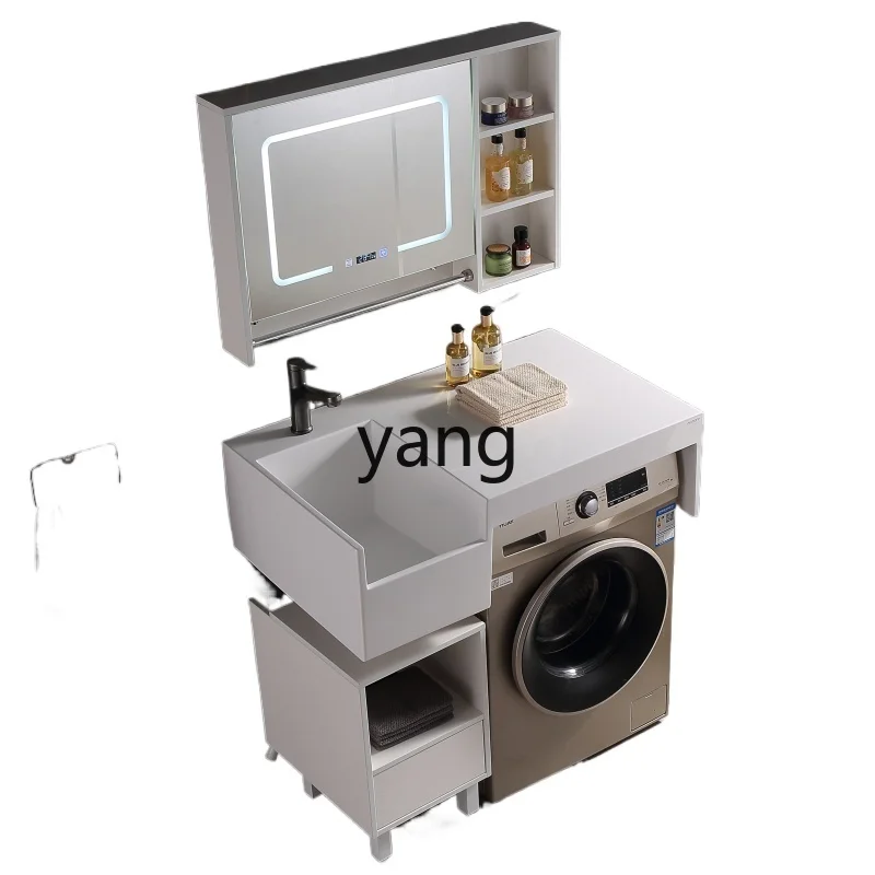 L'm'm Balcony Artificial Stone Hand Washing Face Basin All-in-One Cabinet Combination Laundry Tub Floor Partner Cabinet