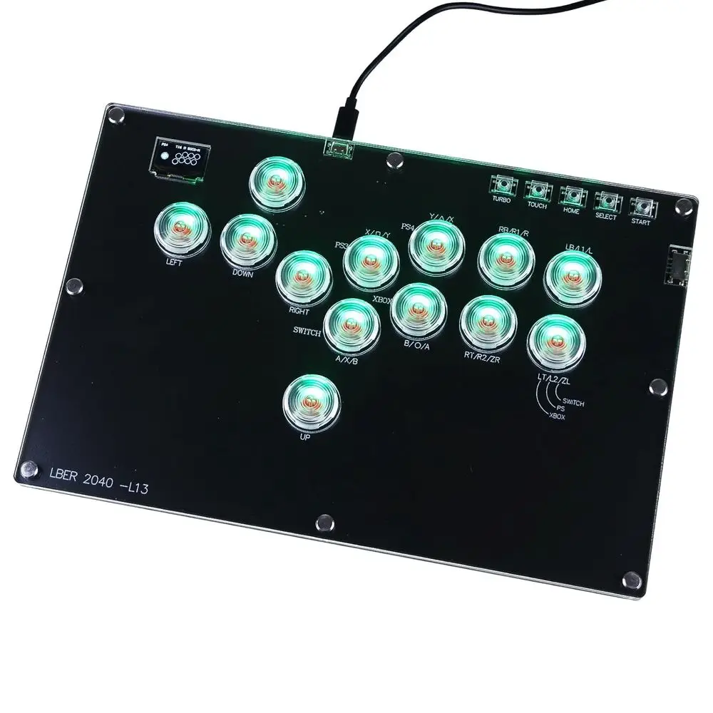 

Аркадный джойстик-контроллер L13, полнофункциональный контроллер Street Light с настраиваемой RGB-подсветкой и функцией Turbo, для аркадных автоматов Street Light или ПК/PS.