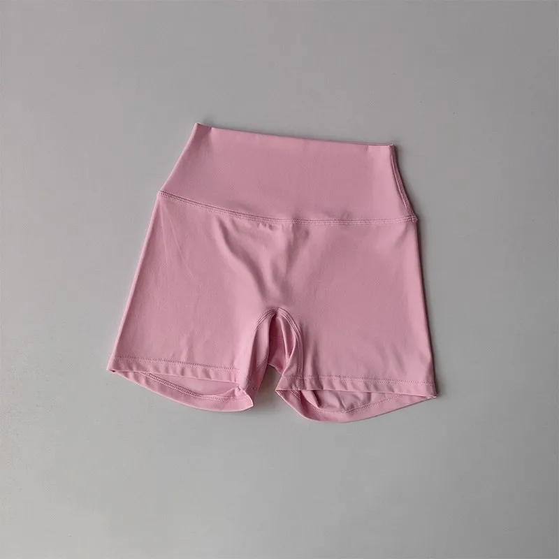 Sommer-Sonderangebot Yoga-Shorts mit hoher Taille, atmungsaktiv, schnelltrocknend, kurze Yoga-Hosen für Fitness, Laufen, Radfahren, Workout, Gym-Bekleidung – Detail 2