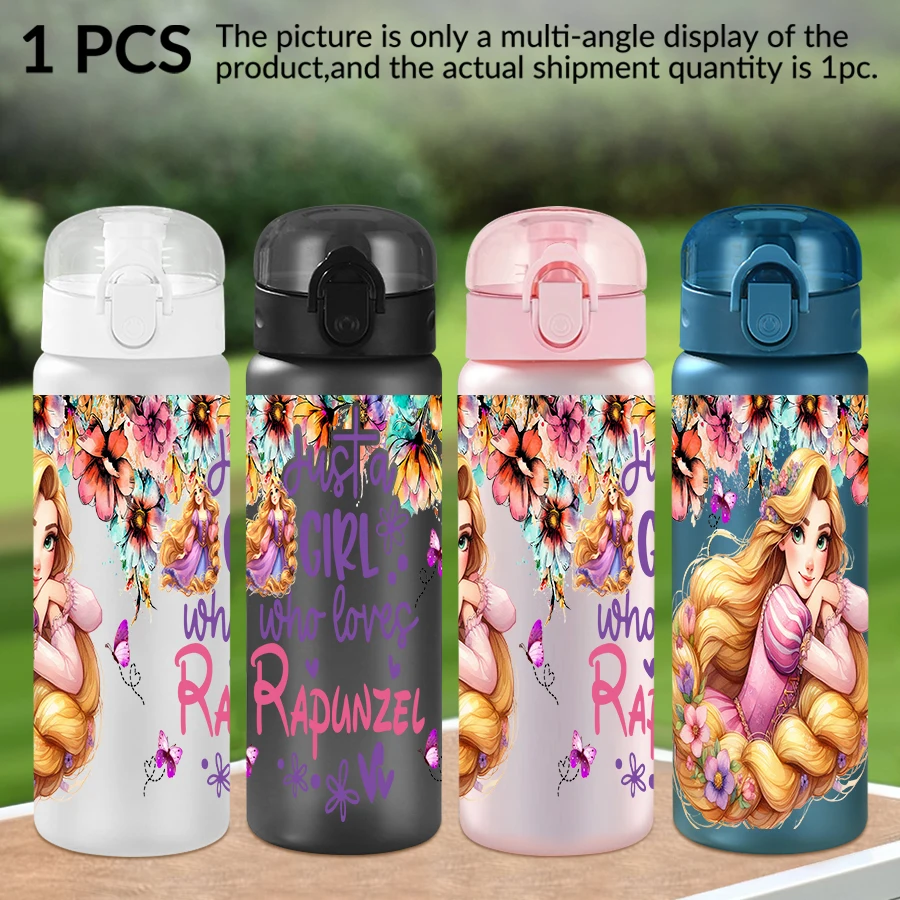 

1Pc Disney Rapunzel Sunflower Pattern 26oz Plastic Water Bottle Outdoor Sports Water Cup Birthday/Homecoming Gift