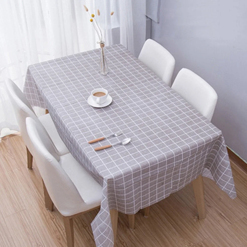 Portable Table Cloth Waterproof Oilproof Tablecloth Plaid Pattern Tablecloth Kitchen Supplies Accessories