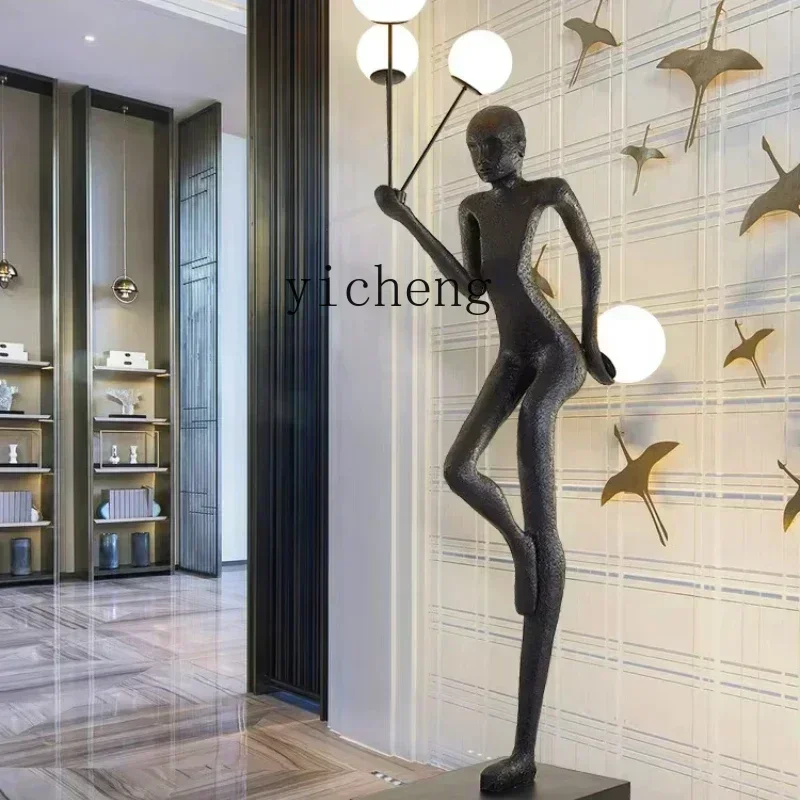 W- Creative Man-Shaped Mall Abstract Figure Sculpture Welcome Art Floor Landing ornament