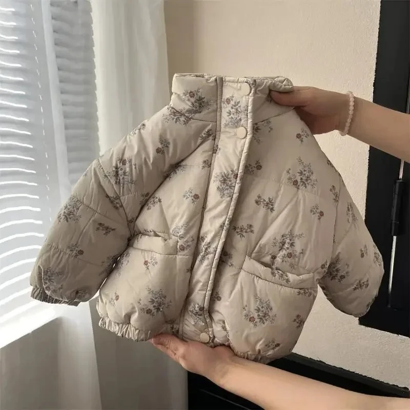 

New Winter Kids Warm Cotton Jackets Coats Baby Short Quilted Jacket Children Clothes Girls Thick Outerwear
