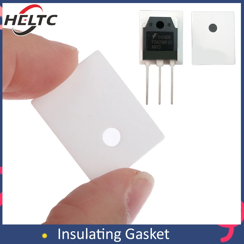 10Pcs TO-220/3P/3PL/3PII Aluminium Oxideceramic Plate Triode Insulating Gasket