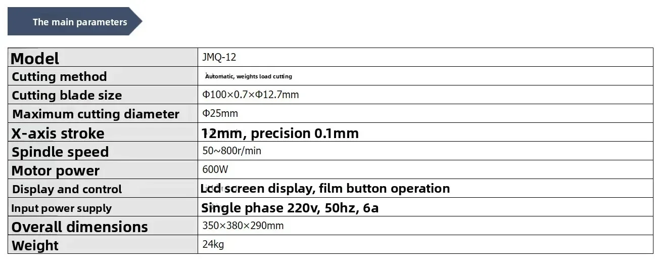 Low speed precision cutting machine JMQ-12 metallographic sample cutting machine