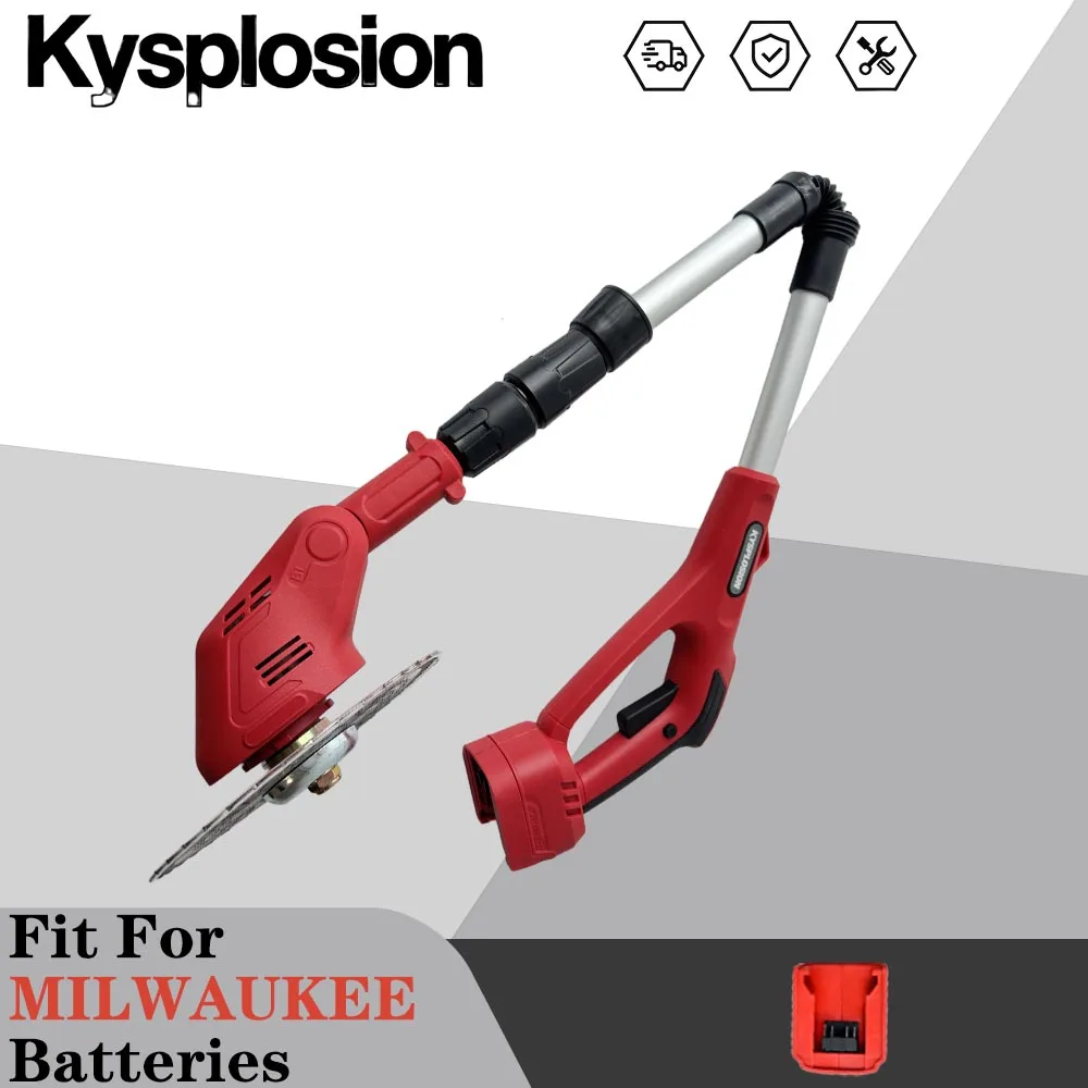 

Cordless Electric Lawn Mower Brushless Motor Trimmers Garden Tools Adjustable Angle Telescopic Pruning For Milwaukee batteries