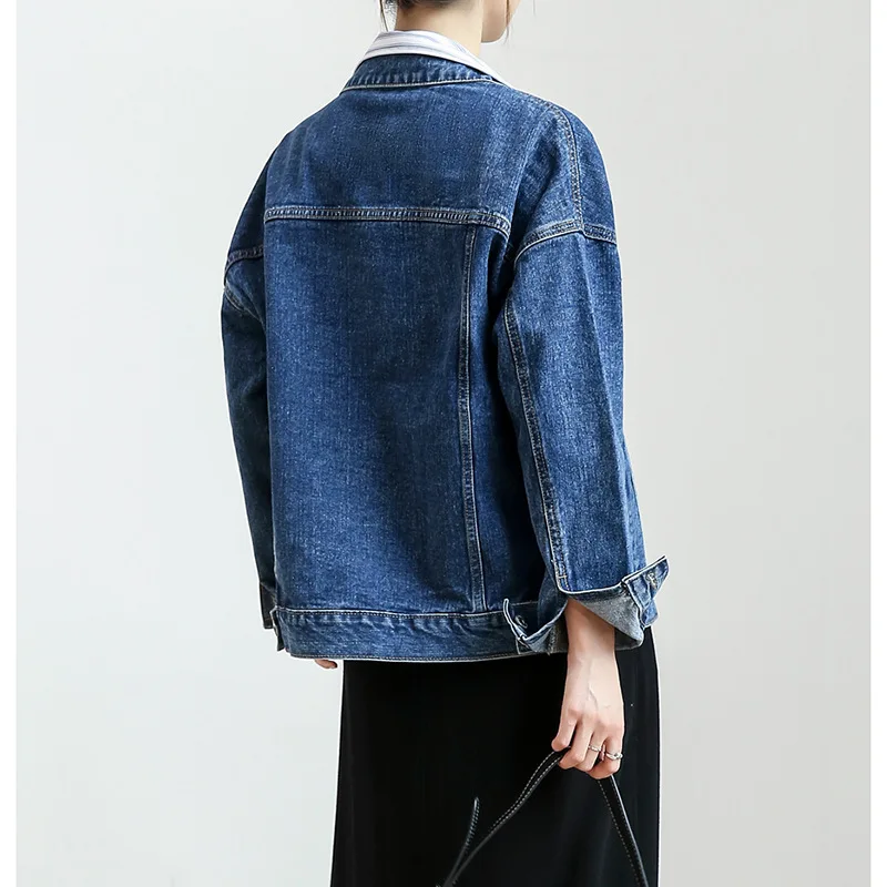 المرأة الزرقاء خمر، الربيع والخريف نمط كوري جديد فضفاض متعدد الاستخدامات Ins الاتجاه ملابس خارجية #2