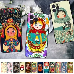 Russian Dolls Matryoshka Phone Case For IPhone 14 11 12 13 Mini Pro XS Max Cover 6 7 8 Plus X XR SE 2020 Funda Shell