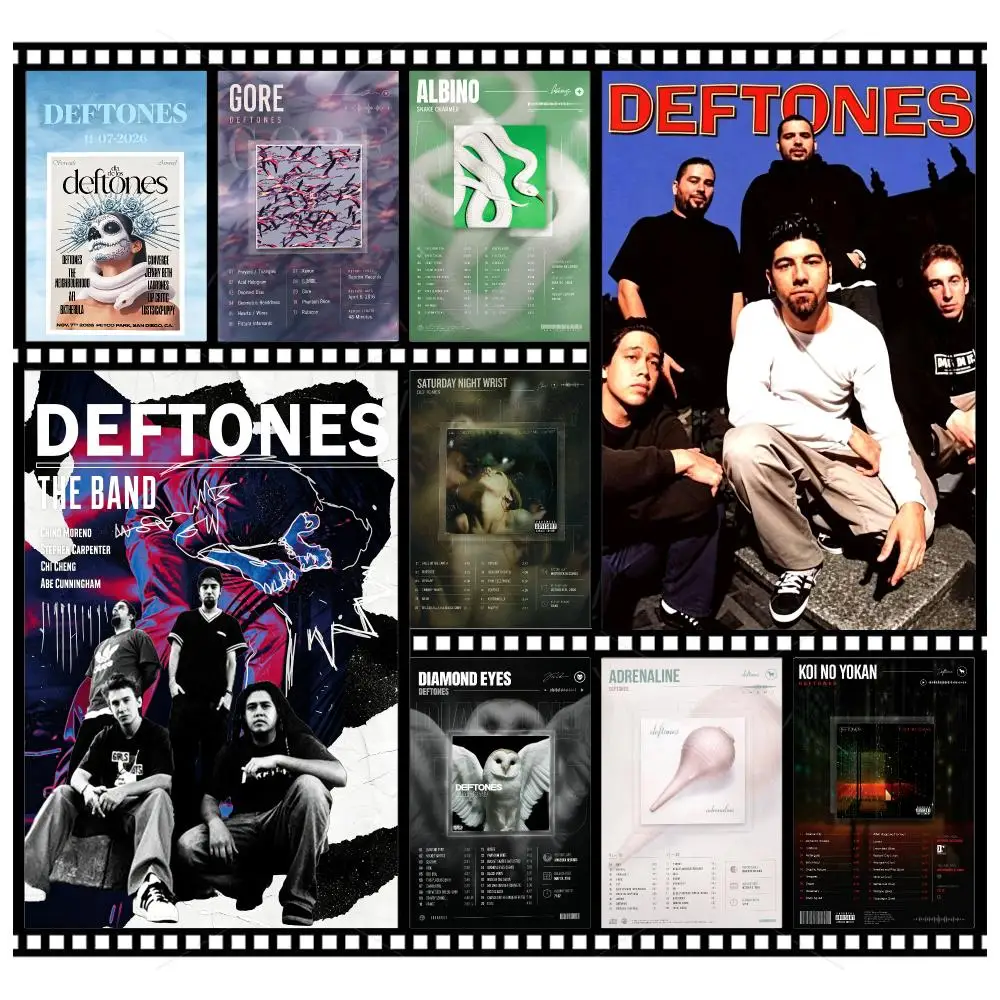 Music-Alternative Metal Classic Deftones Poster Wall Art Poster HD Waterproof PP Print Bedroom Living Room Office Decor Gift