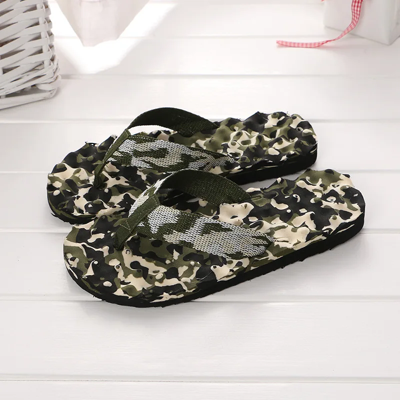 Casual Slippers For Men Flip Flops Beach Sandals Summer Non-Slip Flat Slides Men Slippers Indoor House Shoes Male Slipper Man