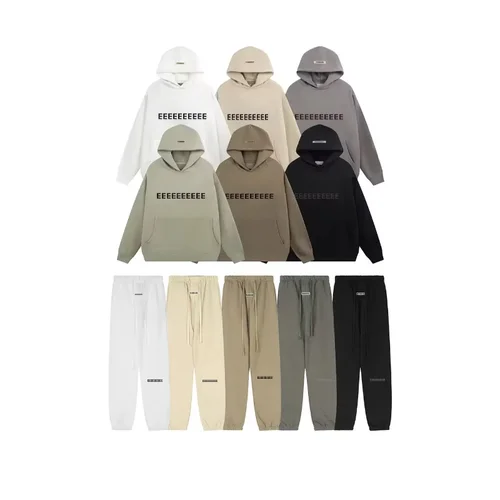 21SS marca clásica doble línea sudaderas con capucha para hombre pecho de lujo letra de silicona con etiqueta sudaderas con capucha High Street conjunto de sudadera de felpa suelta