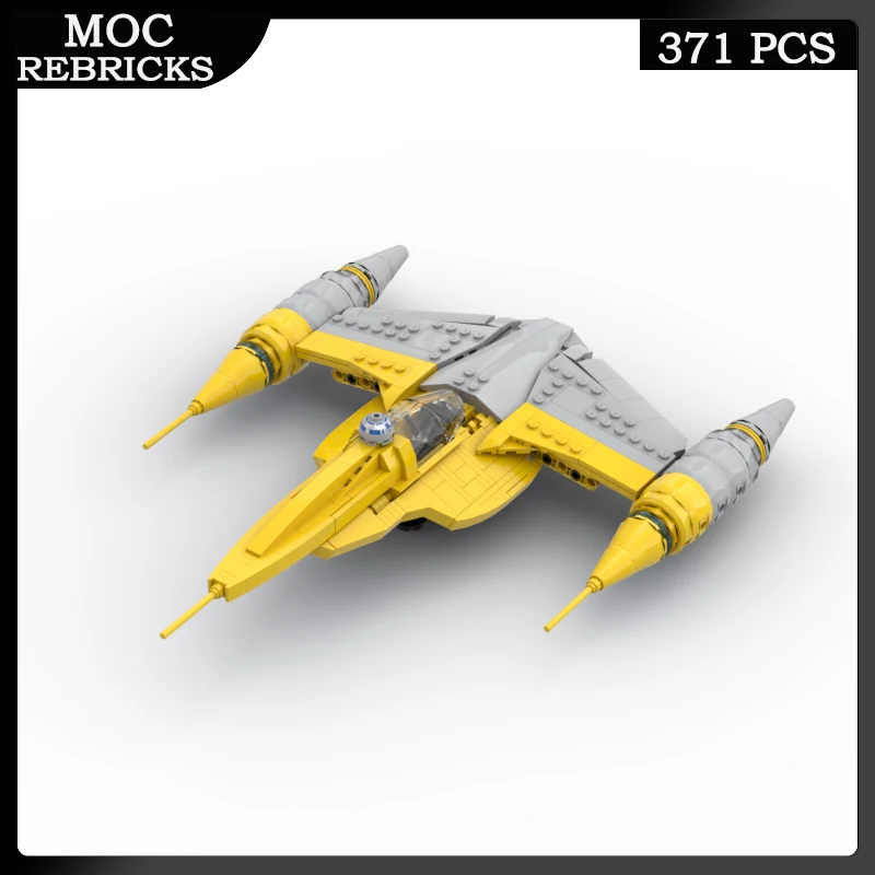 Military Weapons Series Air Force Theed N-1 Naboo Starfighter MOC Building Block Aircraft Educational Model Brick Toys Xmas Gift