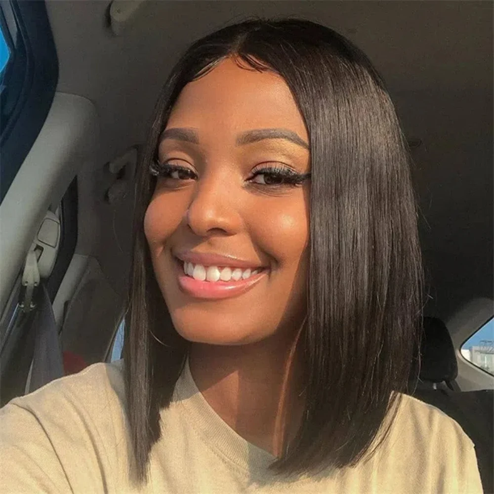 

Short Straight Wigs Bob Wig Human Hair Glueless Wigs Pre Plucked Pre Cut Bleached Invisible Knots Short Straight Wigs Women