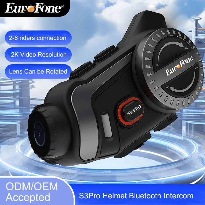 Bluetooth Wifi Video Recorder With Intercom 2k Hd Camera Bt Motorcycle Helmet Headset Support Fm Radio