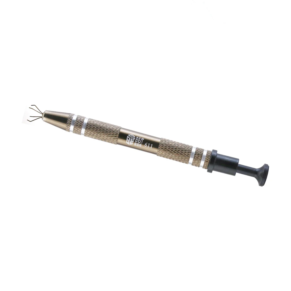 Extrator de chip ic, peças de componentes eletrônicos, 4 garras, coletor, ferramenta de captação, metal, ferramentas manuais de reparo