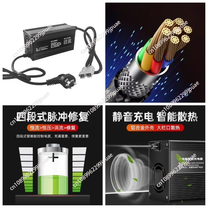 12V 15A 24V 10A Smart Battery Charger for Electric Forklift Pallet Truck Scrubber Lead Acid Battery