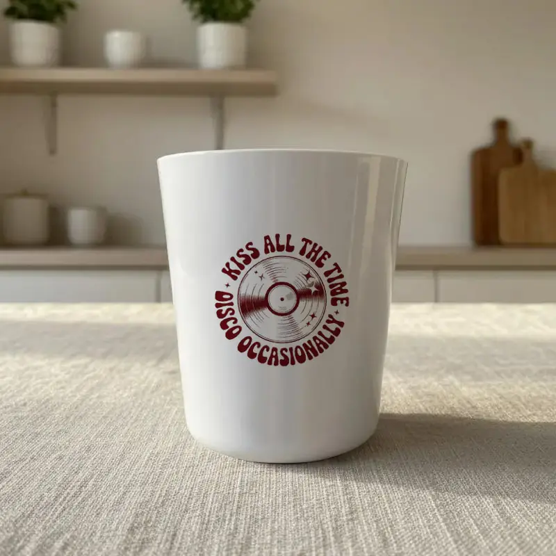 Kiss All the Time. Disco Occasionally the Office Water Mug Ceramic Cup 11oz Gift Milk Tea Mugs Travel Mugs Album Merch Tour Gift