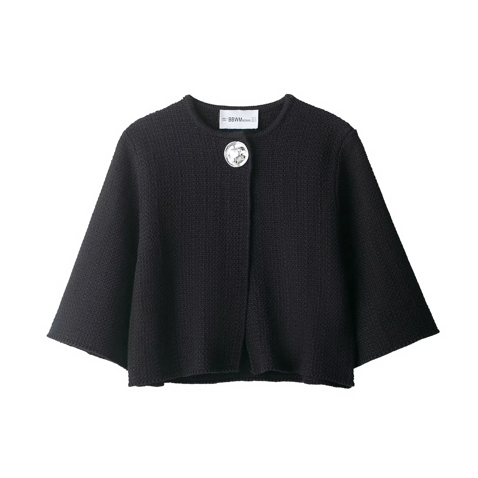 

Korejepo 2025 New Women Clothing European and American Style Fashionable Simple Button Structure Knitted Jacket Top