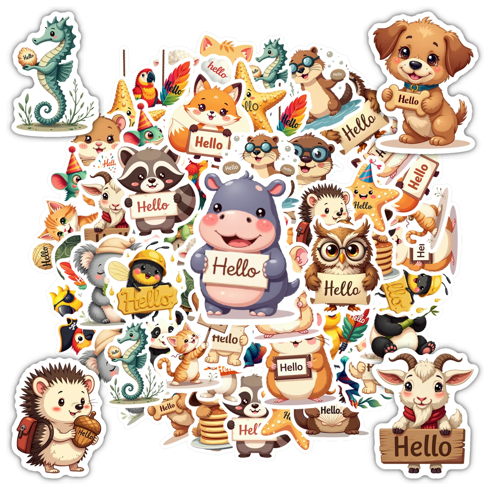 

35pcs-70pcs Cartoon Stickers Cute Stationery Stickers Stickers For DIY Phone Laptop Scrapbook Bike Guitar Laptop