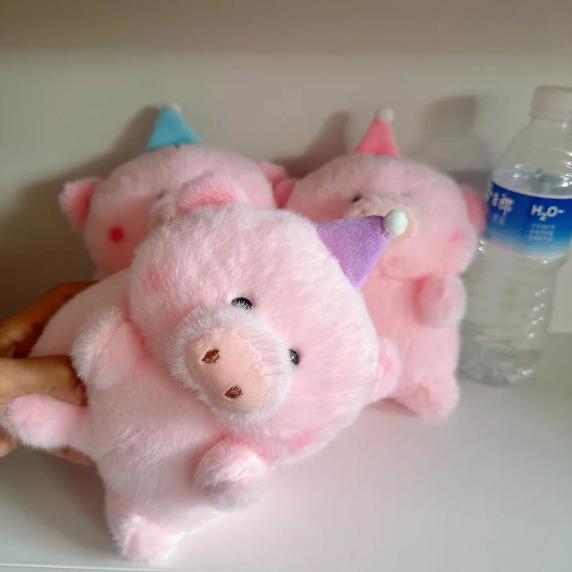 2025 3 pieces of new pig plush toy cartoon stuffed animal plush toy figures, 23cm