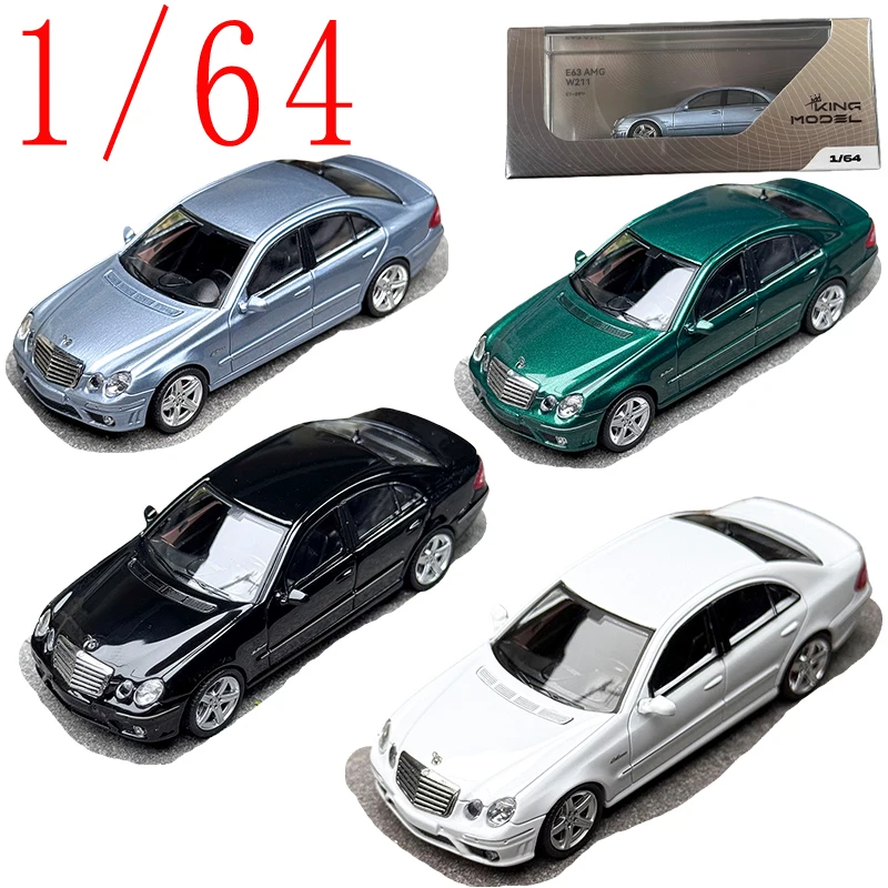 

Модель автомобиля KINGMODEL Diecast 1/64 Mercedes-Benz E63 AMG W211, литая под давлением, из сплава, для игр, подарков и декора